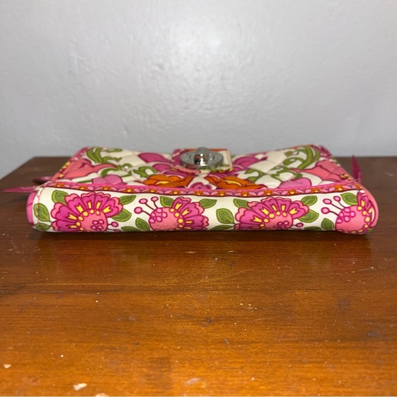Vera Bradley Tab Wallet Large in Pink and Orange Floral Print - Picture 9 of 12